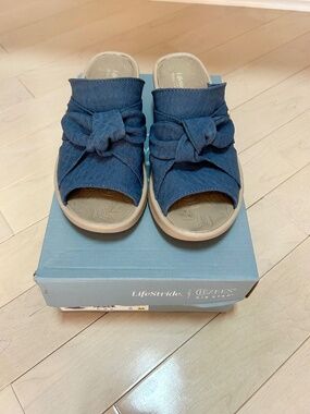 LifeStride Smile Women's Washable Wedge Slide Sandals size 6